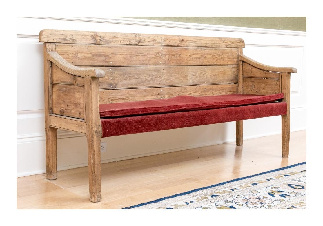 Pine Bench From Antique Wood in Rustic Style  For Sale 14