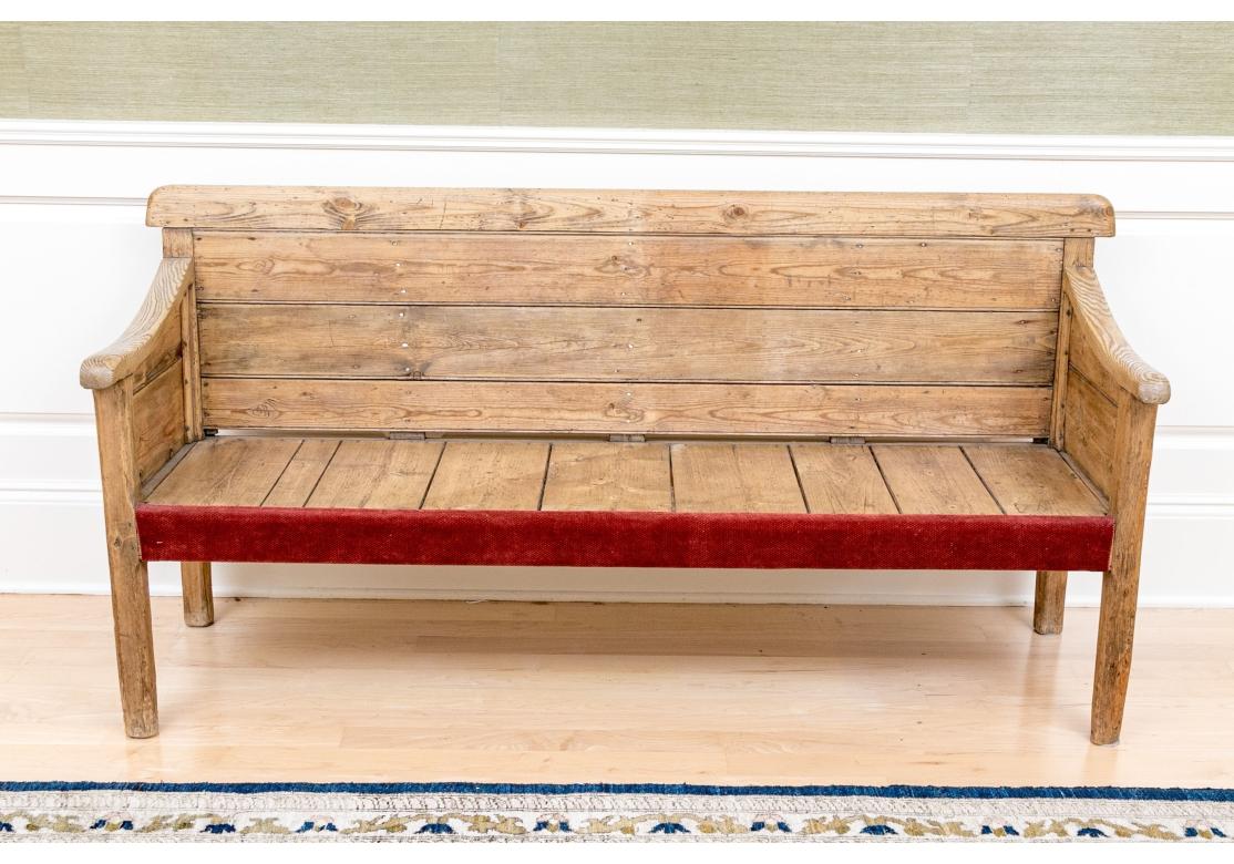 Pine Bench From Antique Wood in Rustic Style  For Sale 2