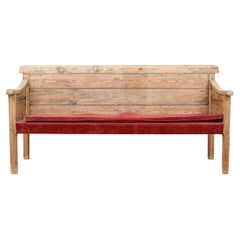 Pine Bench From Antique Wood in Rustic Style 