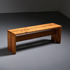 Pine Bench from Les Arcs, France, circa 1973