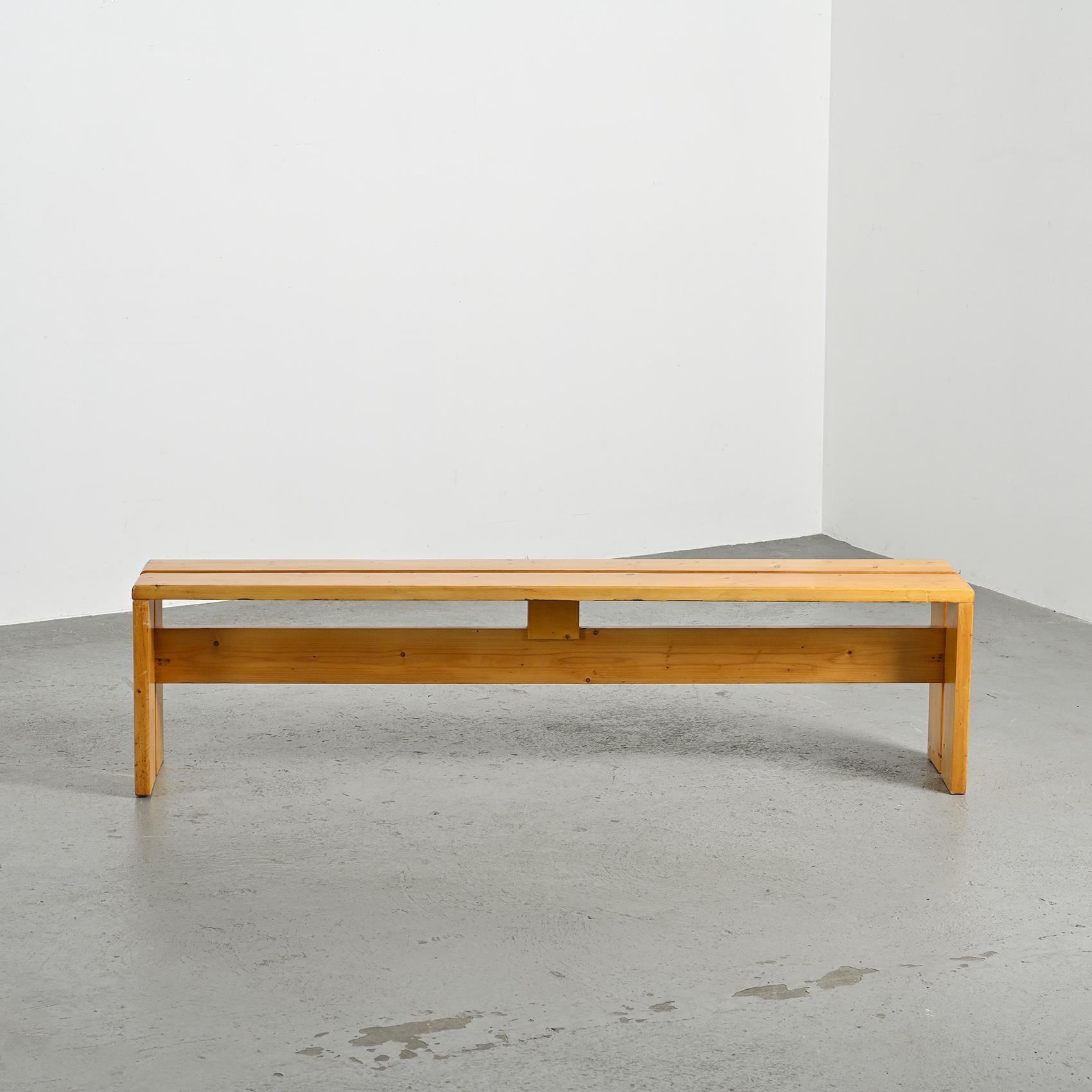 Mid-Century Modern Pine Bench from Les Arcs, France, circa 1973 For Sale