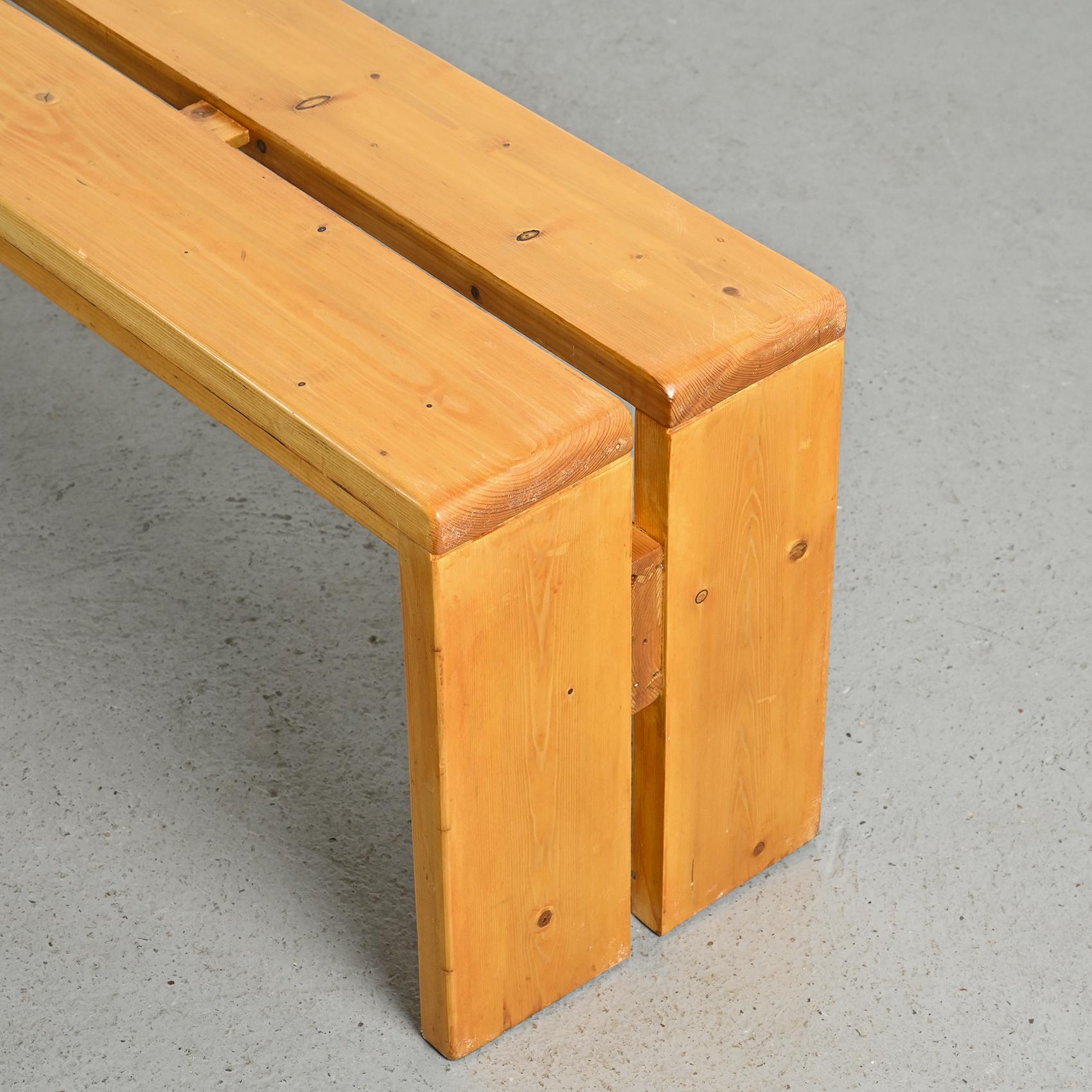 20th Century Pine Bench from Les Arcs, France, circa 1973 For Sale