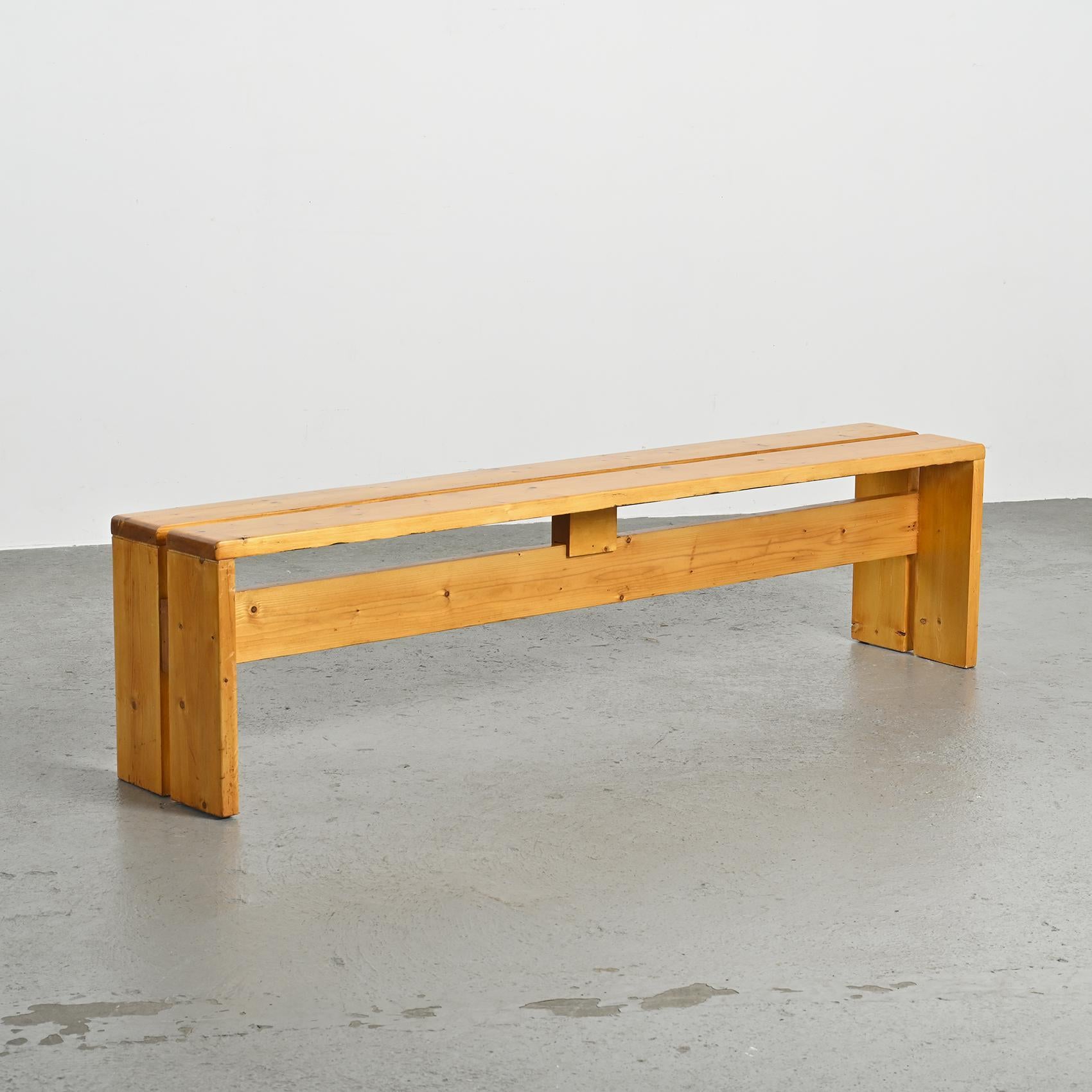 Pine Bench from Les Arcs, France, circa 1973 For Sale 1