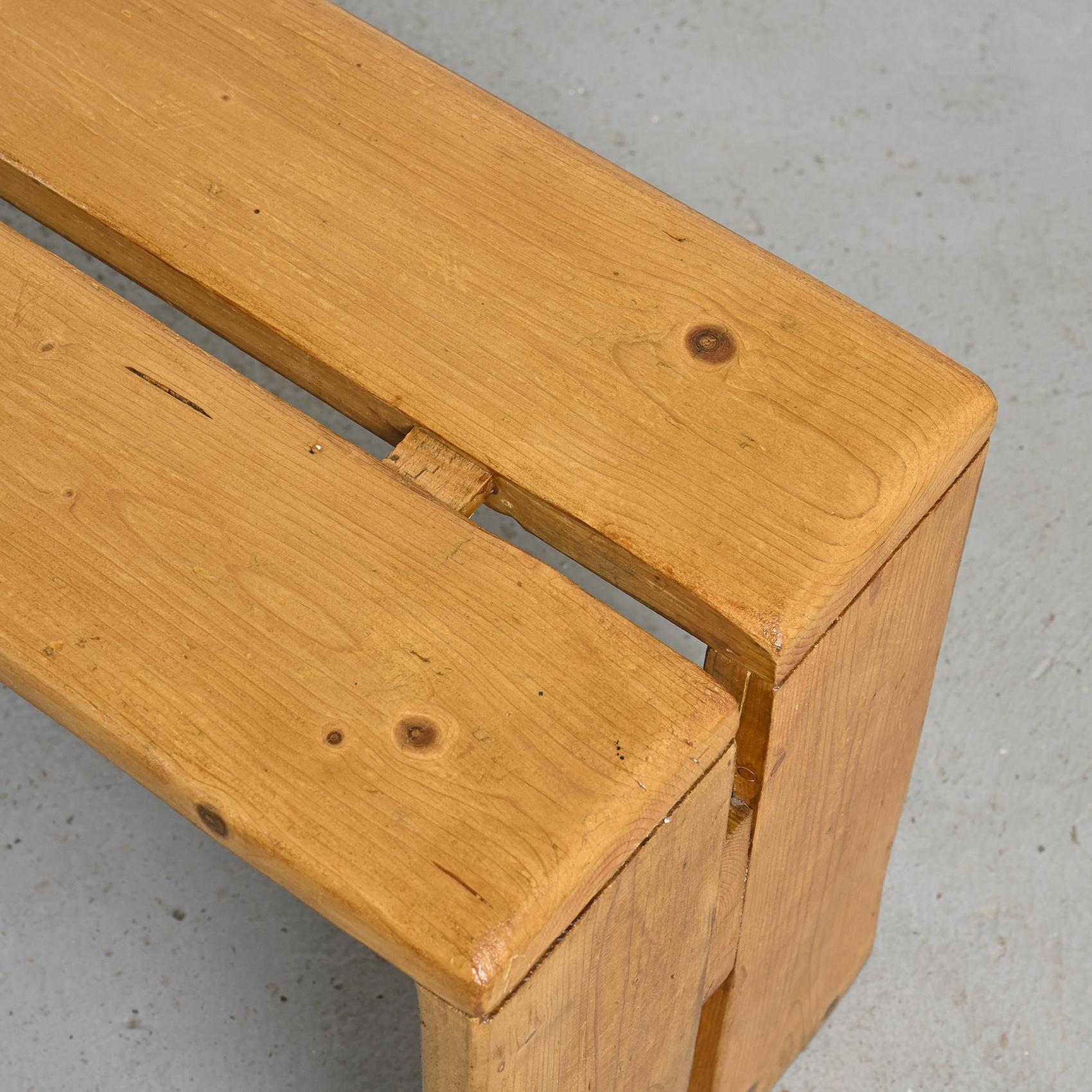 Pine Bench from Les Arcs, France, circa 1973 For Sale 1