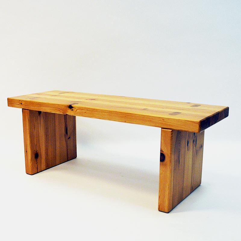 Late 20th Century Pine Bench in the Style of Roland Wilhelmsson, Sweden, 1970s