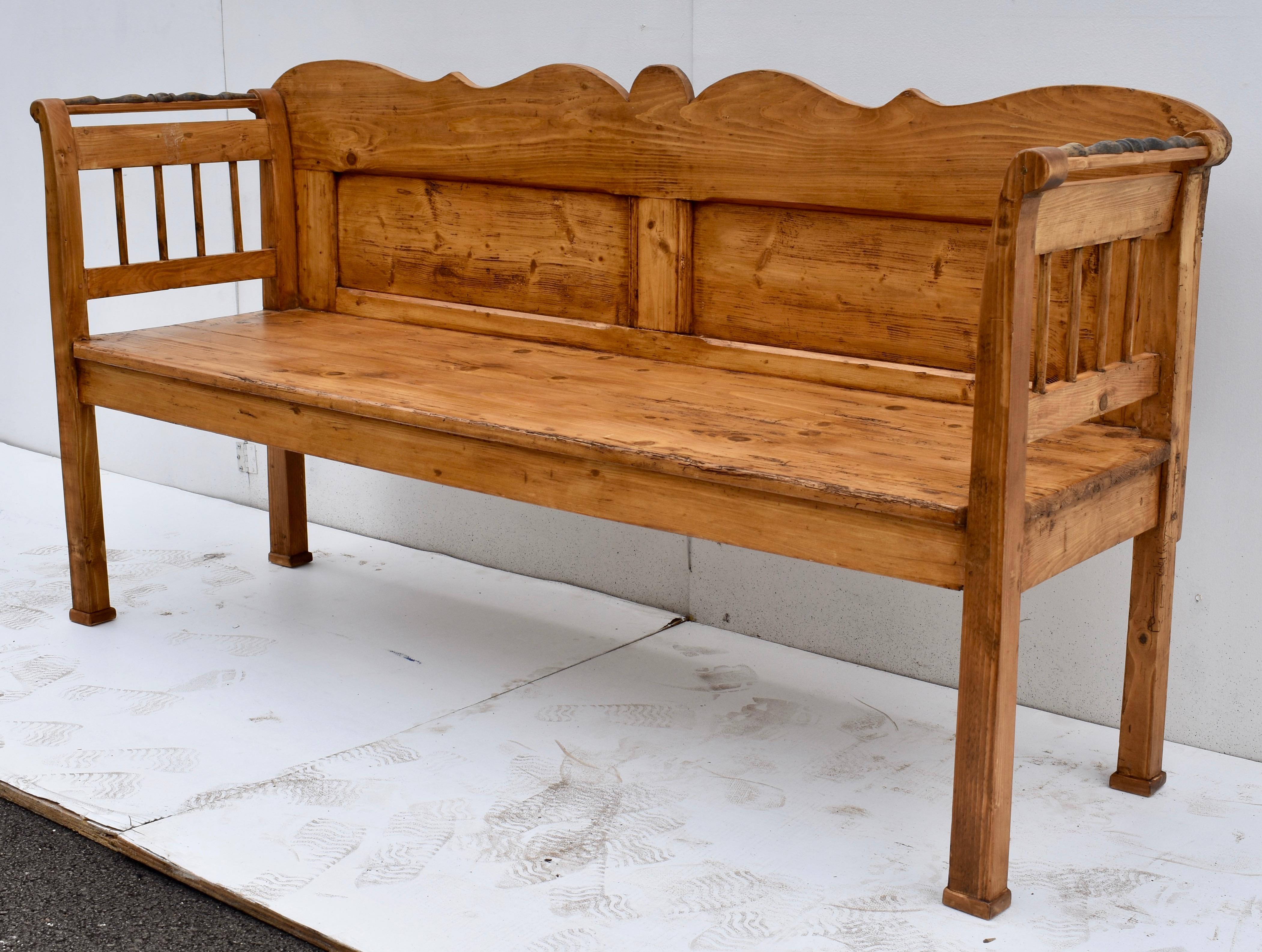 Polished Pine Bench or Settle