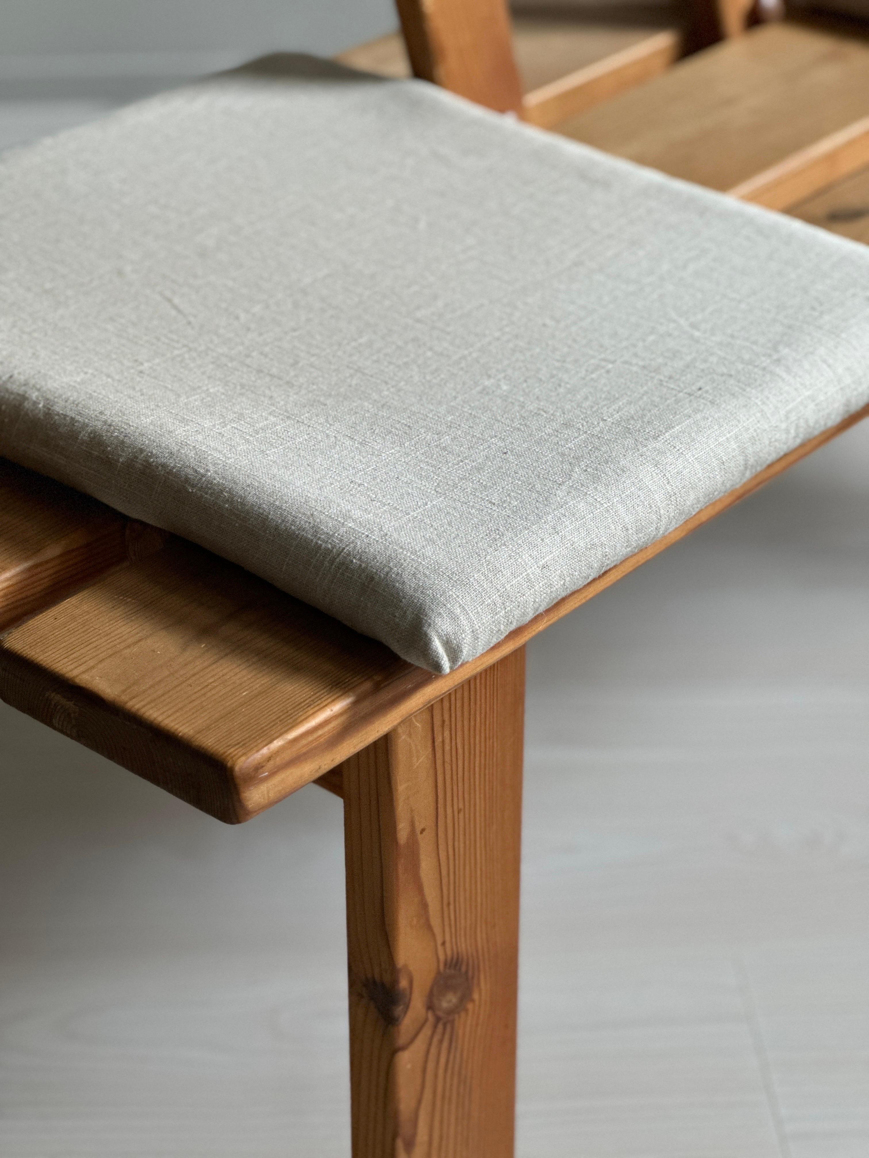 Pine Bench with Linen Cushions by Peter Opsvik, Norway, C. 1970s 3