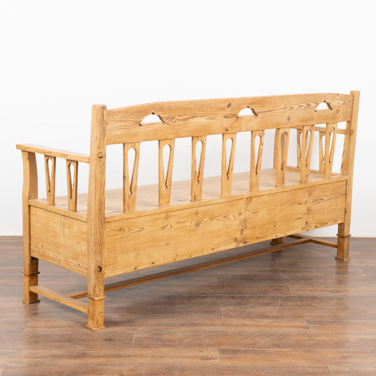 Pine Bench With Storage, Sweden circa 1880 For Sale 6