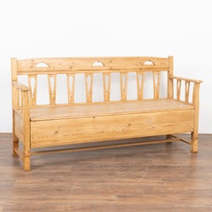 Pine Bench With Storage, Sweden circa 1880