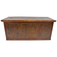 Pine Blanket Chest in Original Decorative Paint