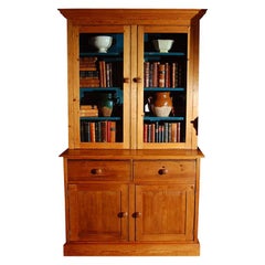 Pine Bookcase Cupboard with Drawers
