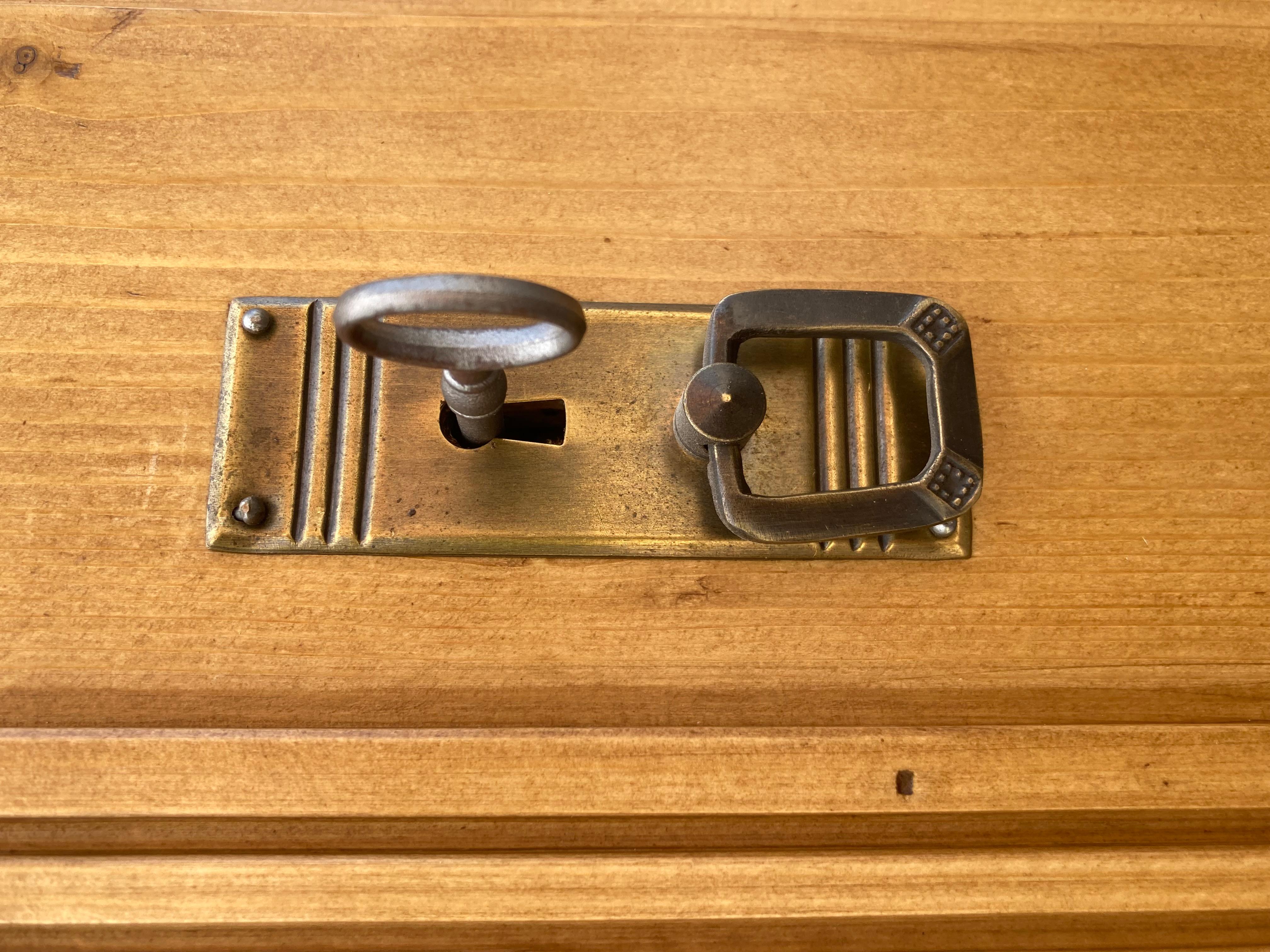 Bibliothèque en pin avec portes de Vintage Armoire en vente 2