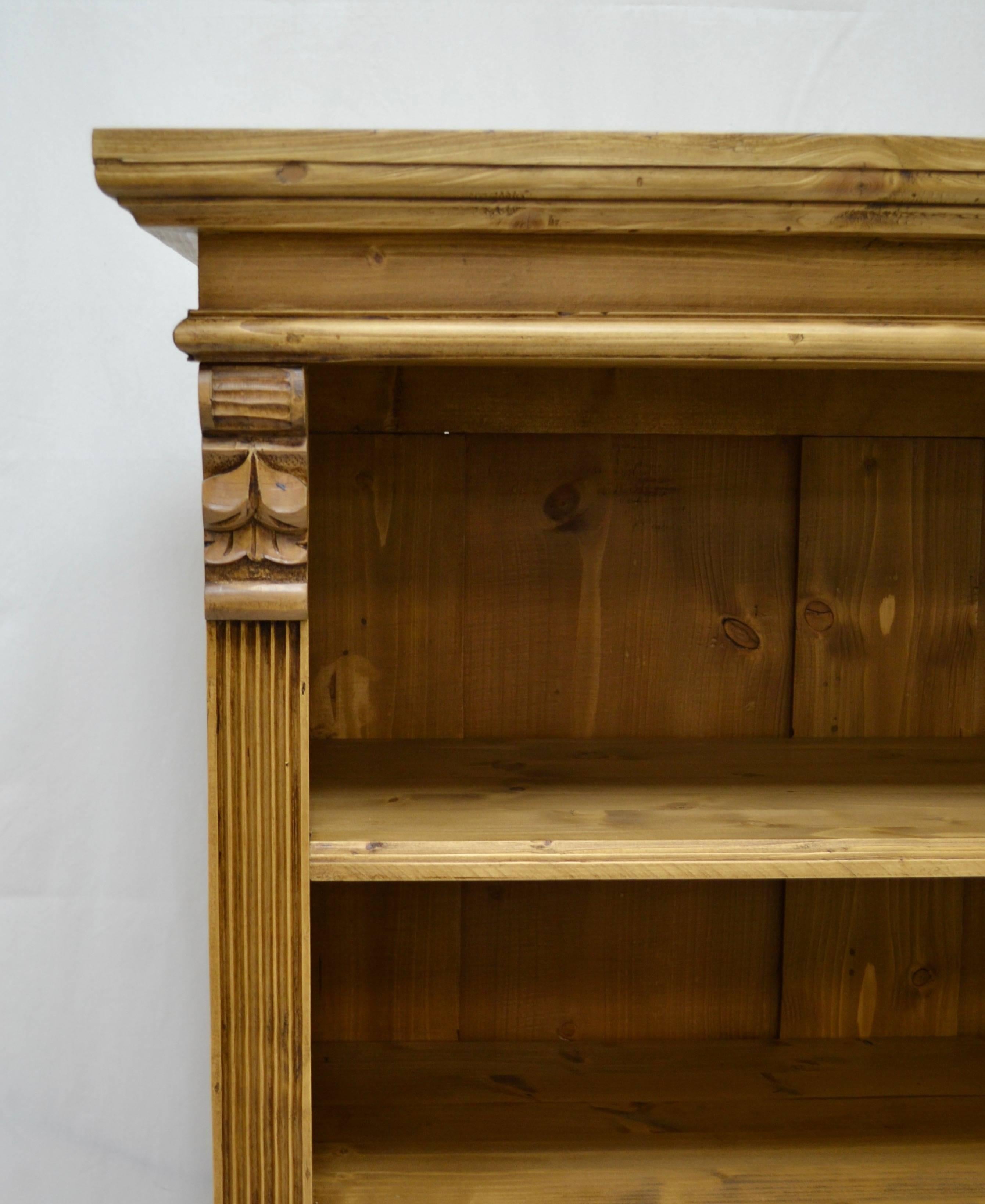 Pine Bookcase with Drawer In Good Condition In Baltimore, MD