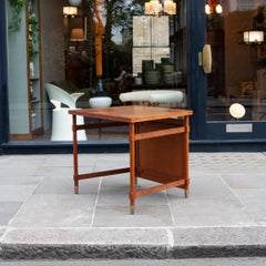 Pine & Brass Rødby Rådhus Desk by Ebbe & Karen Clemmensen, 1953