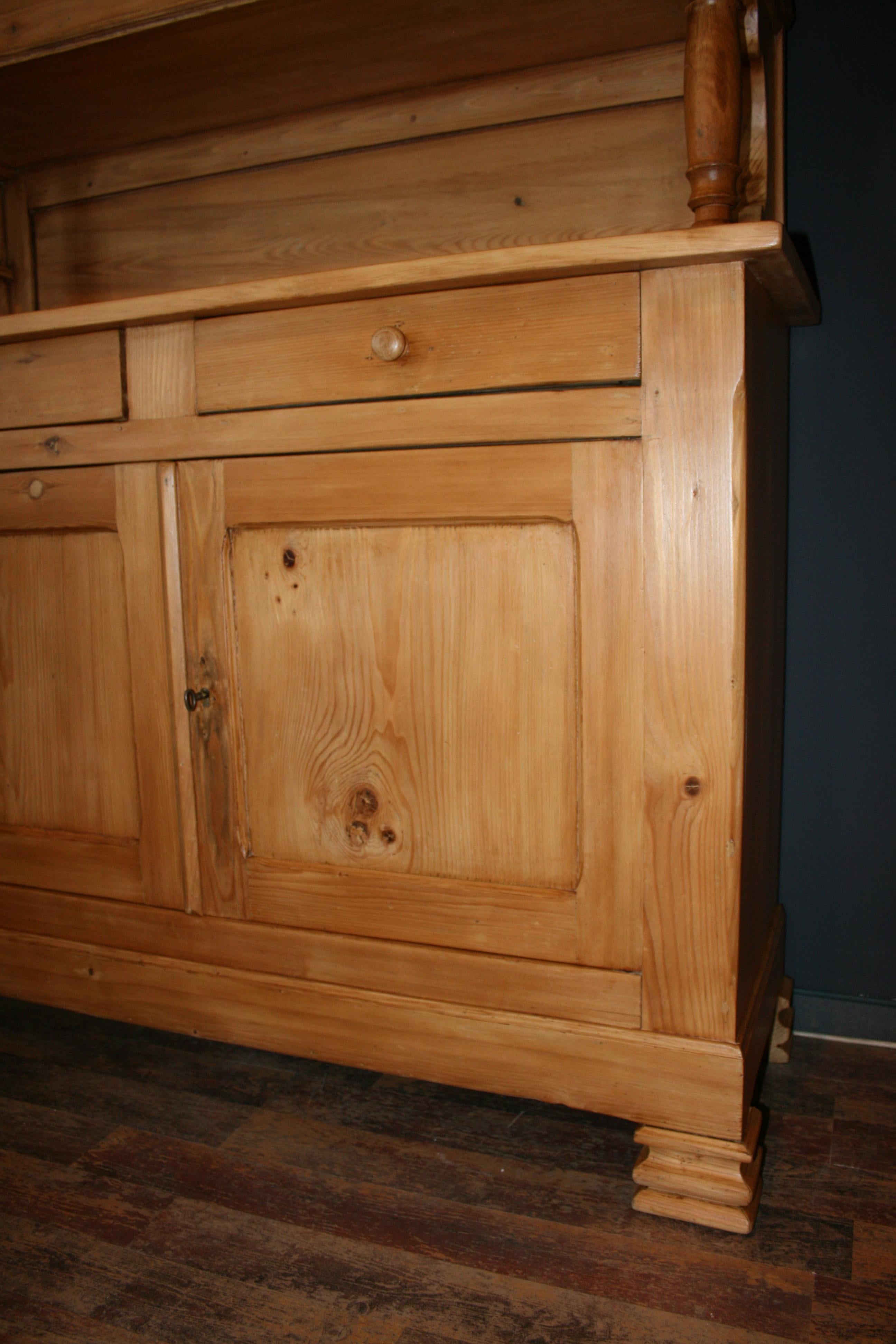 Large Antique Kitchen Buffet, Pine, 1880s 1