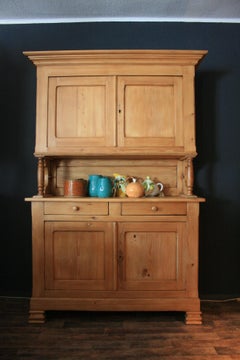 Large Antique Kitchen Buffet, Pine, 1880s