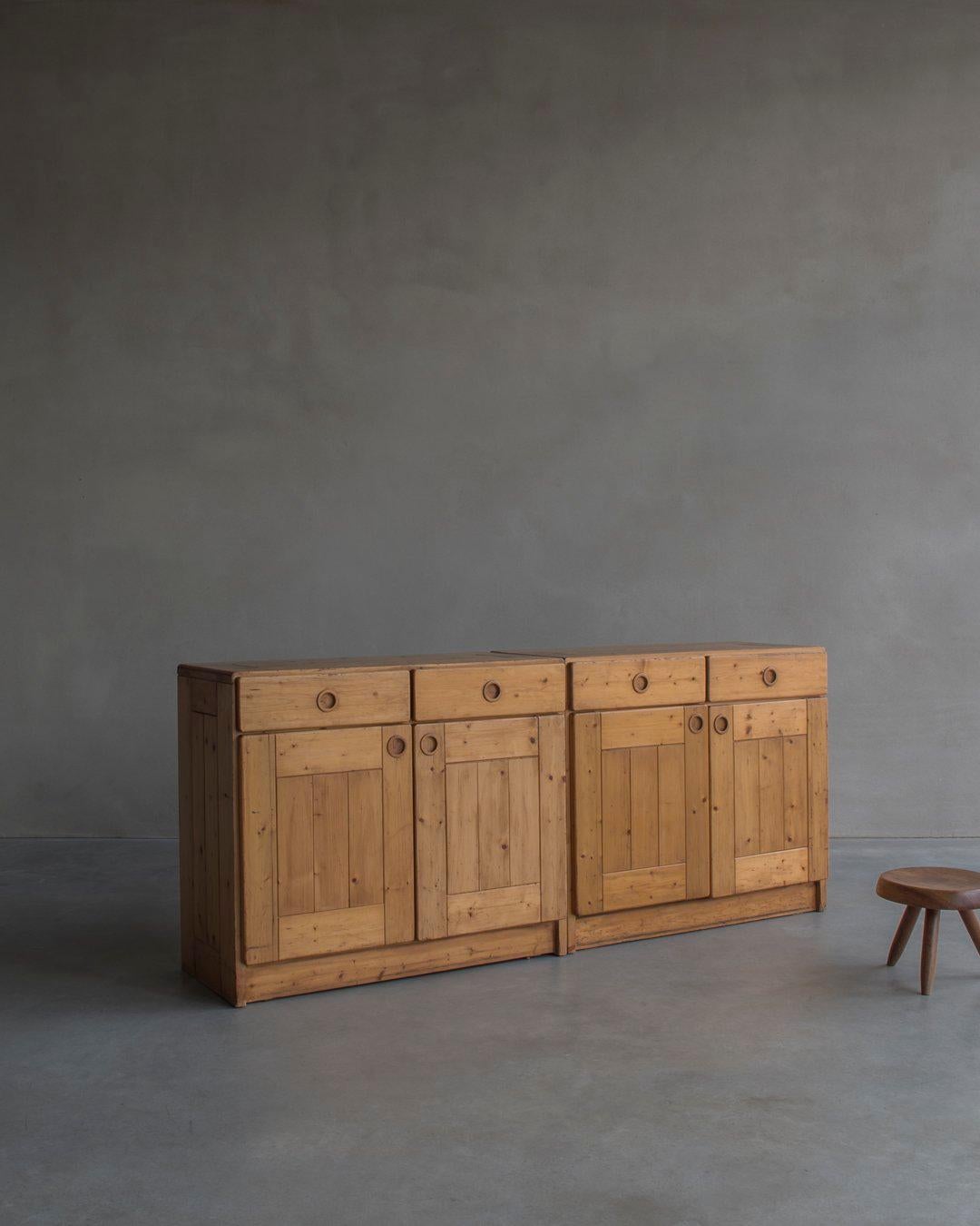 French Pine Cabinet by Charlotte Perriand from Les Arcs Mid-Century Modern