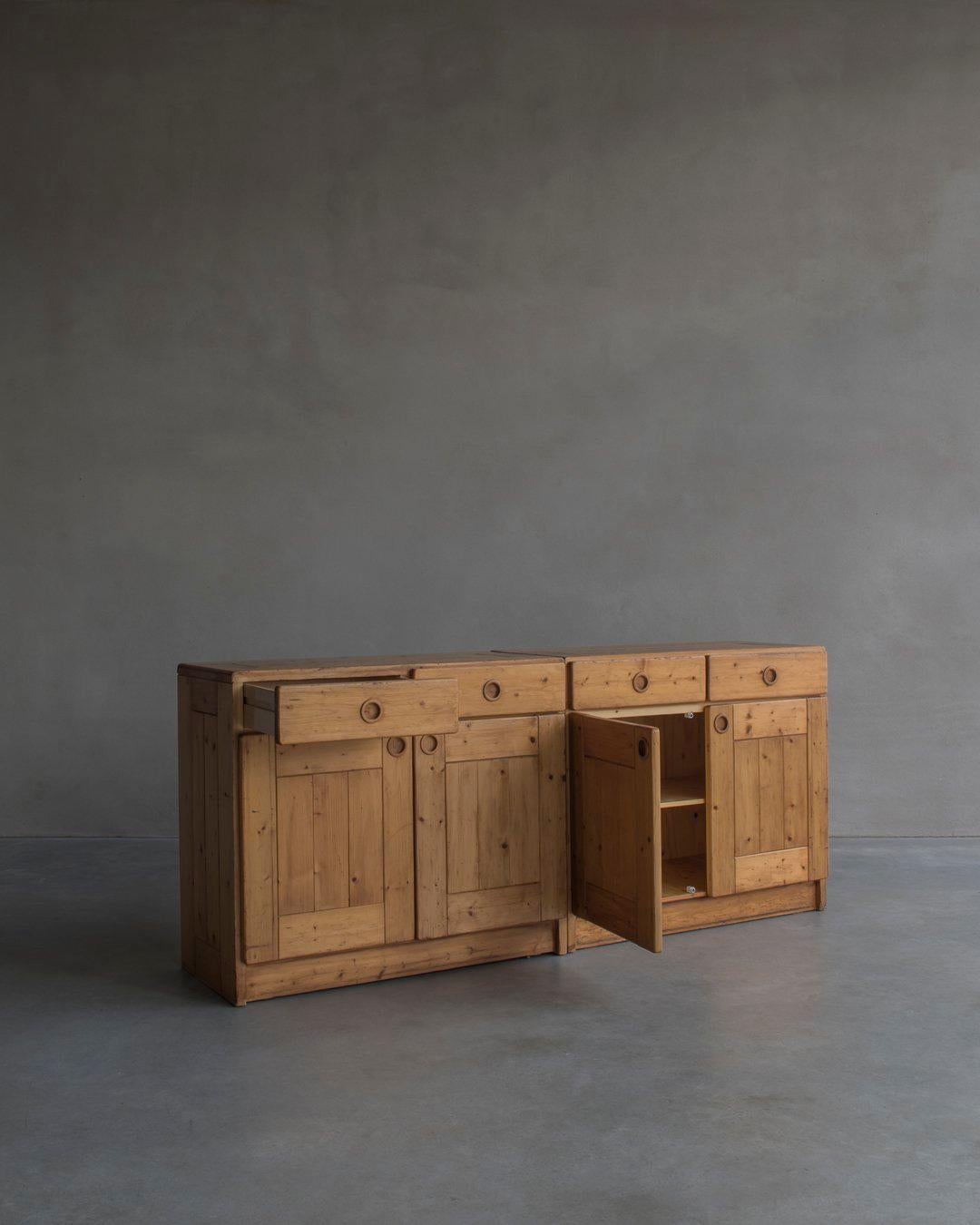 Woodwork Pine Cabinet by Charlotte Perriand from Les Arcs Mid-Century Modern