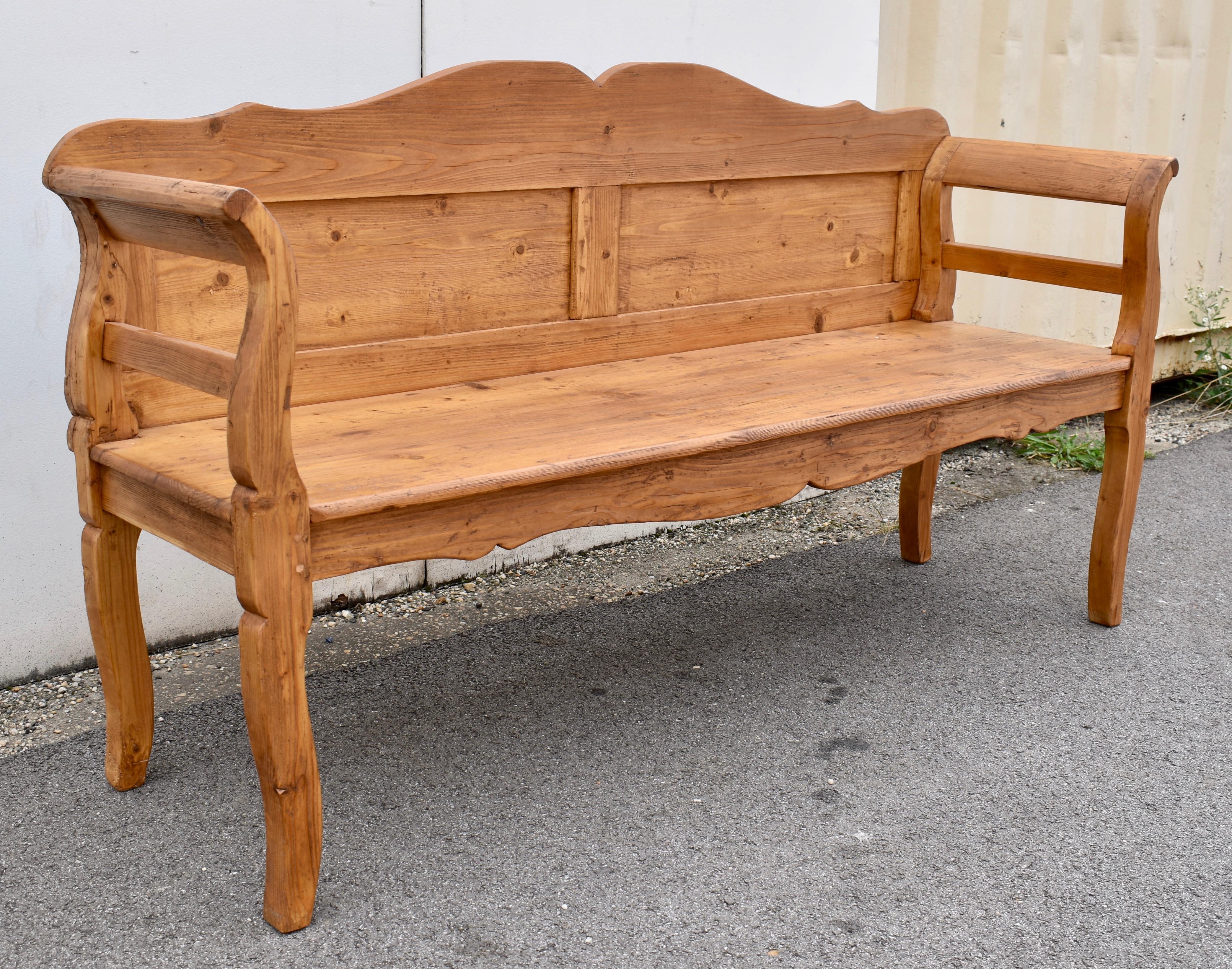 Country Pine Camel-Back Bench or Settle