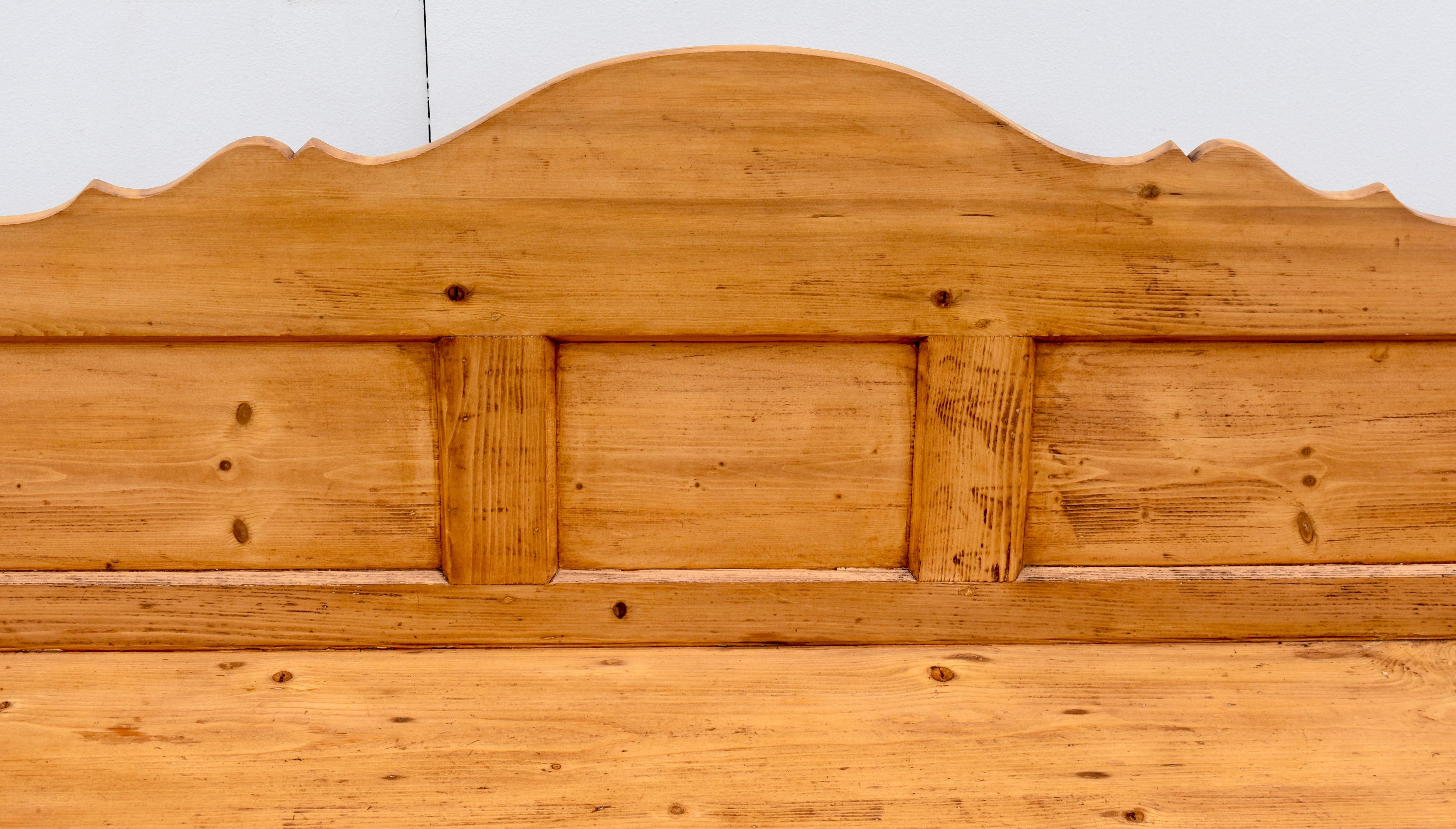 Country Pine Camel-Back Bench or Settle