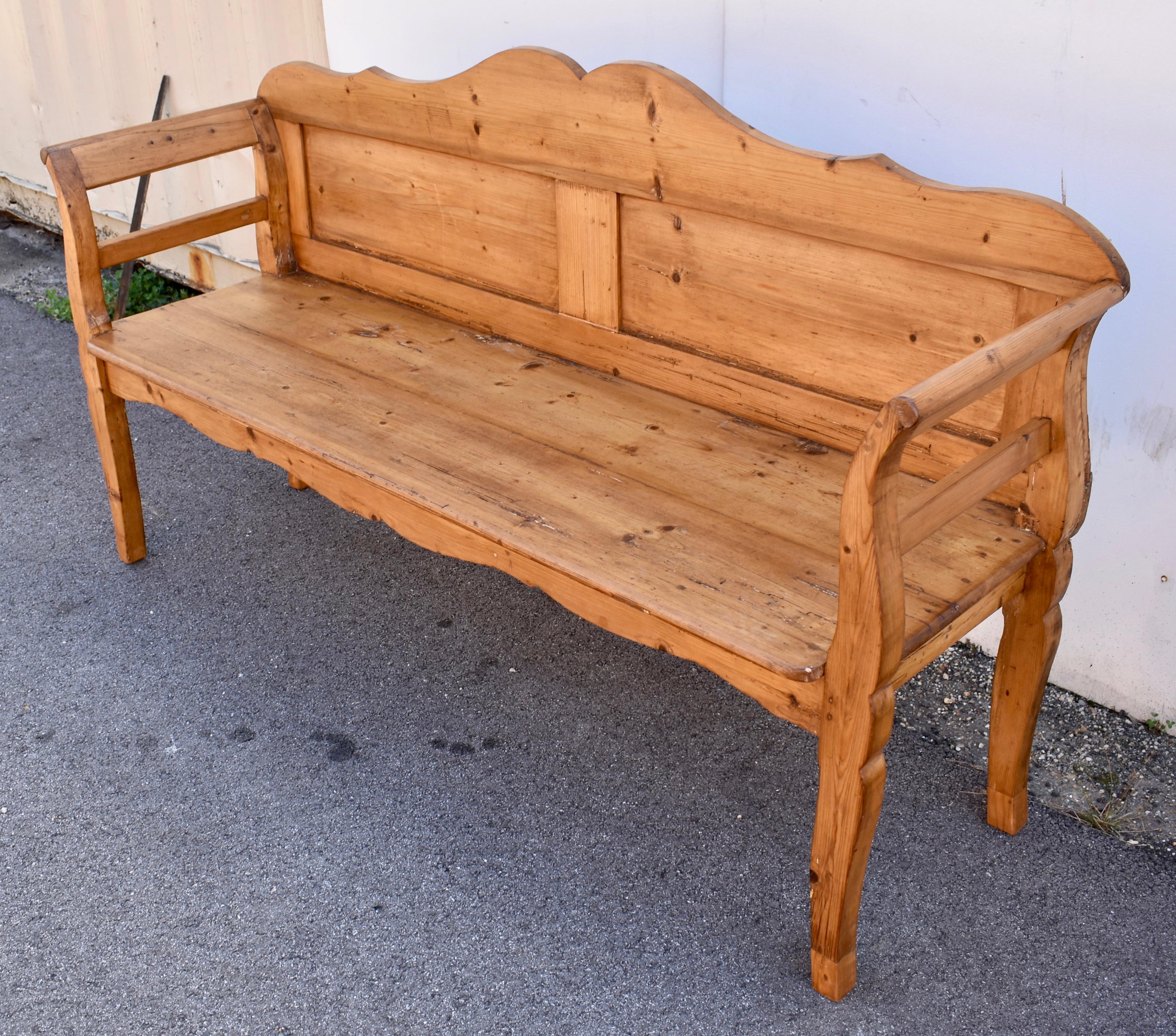 Pine Camel-Back Bench or Settle 1