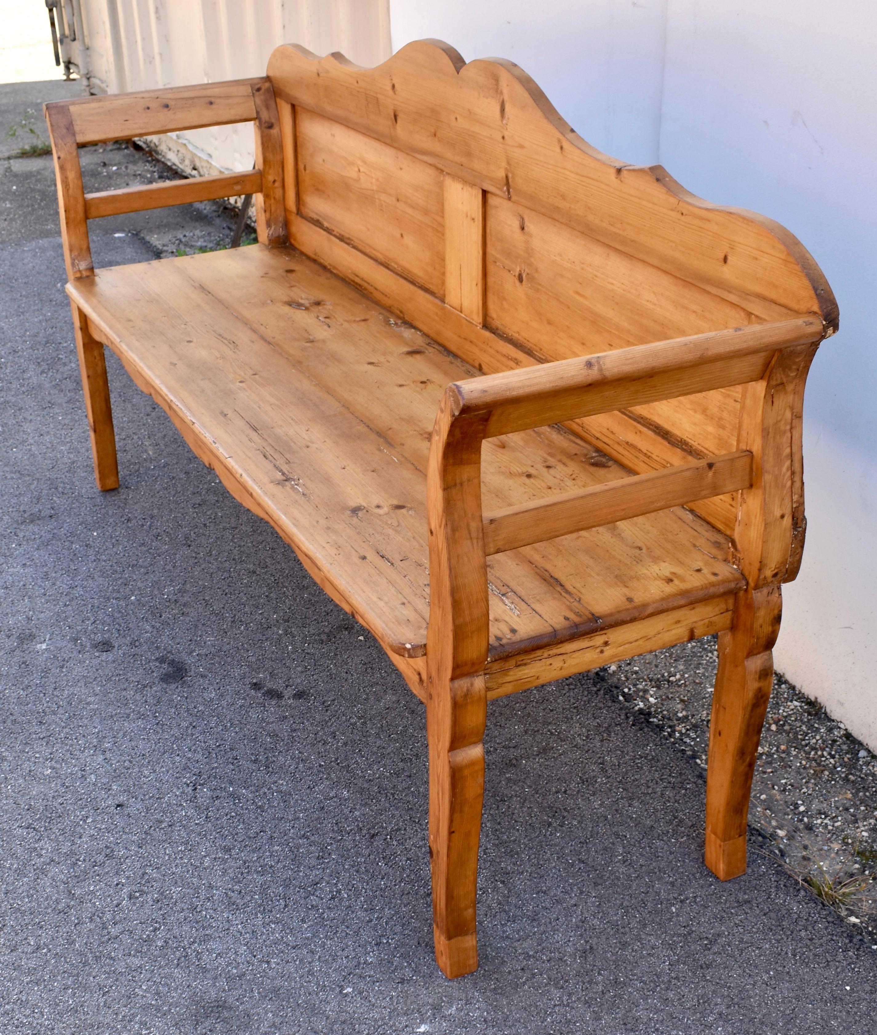 Pine Camel-Back Bench or Settle 2