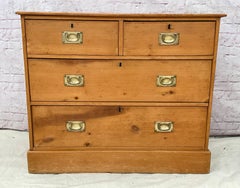 Pine Campaign Chest of Drawers