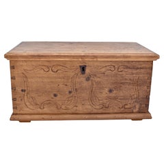 Pine Carved Baroque-Style Blanket Chest