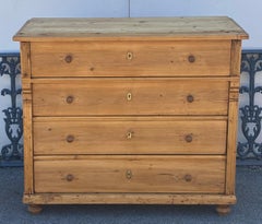 Pine Central European Chest of Four Drawers