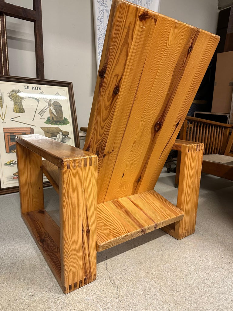 Pine Chair, Ate Van Apeldoorn, NL 1970's For Sale at 1stDibs