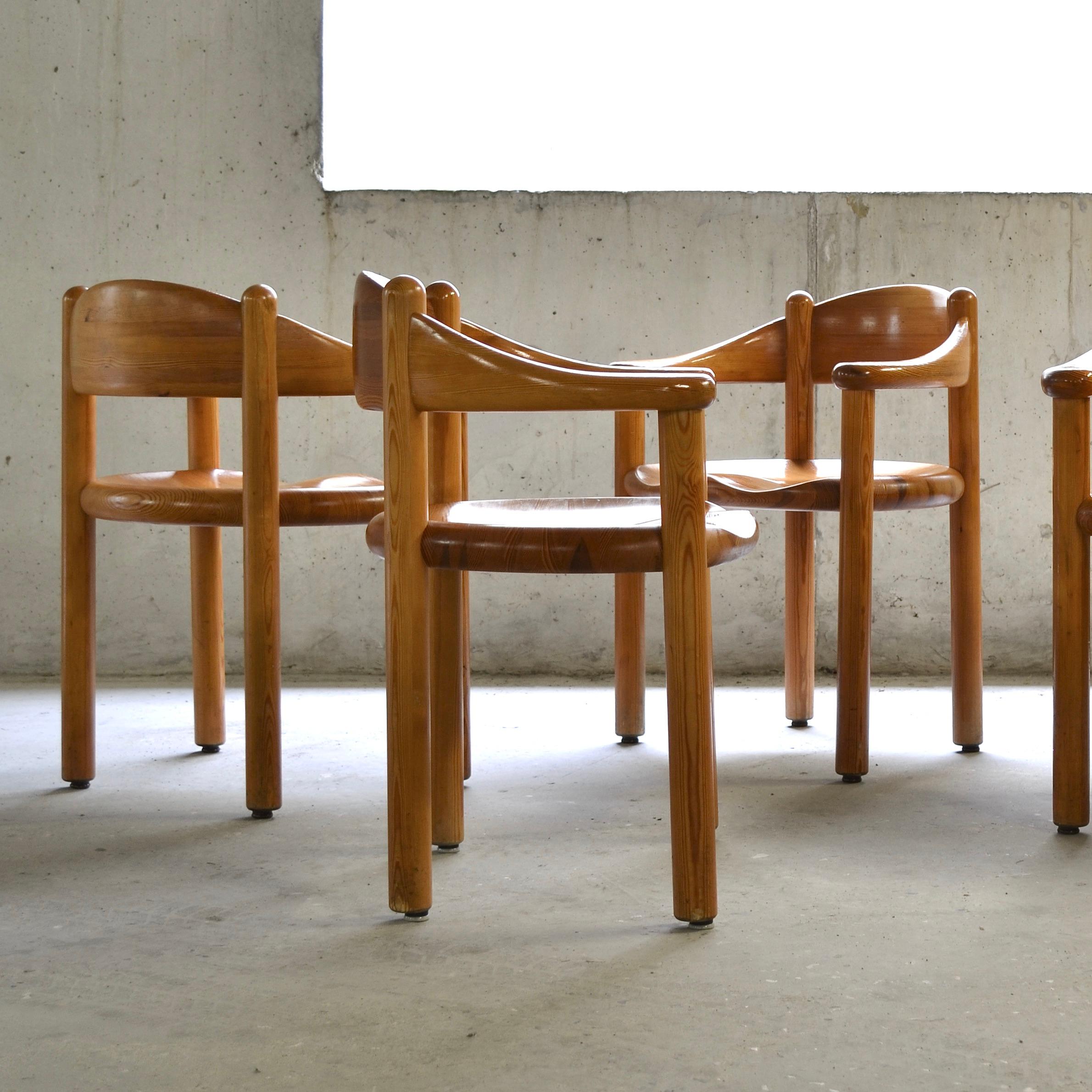Danish Pine Chairs, Rainer Daumiller, Denmark, 1970's For Sale