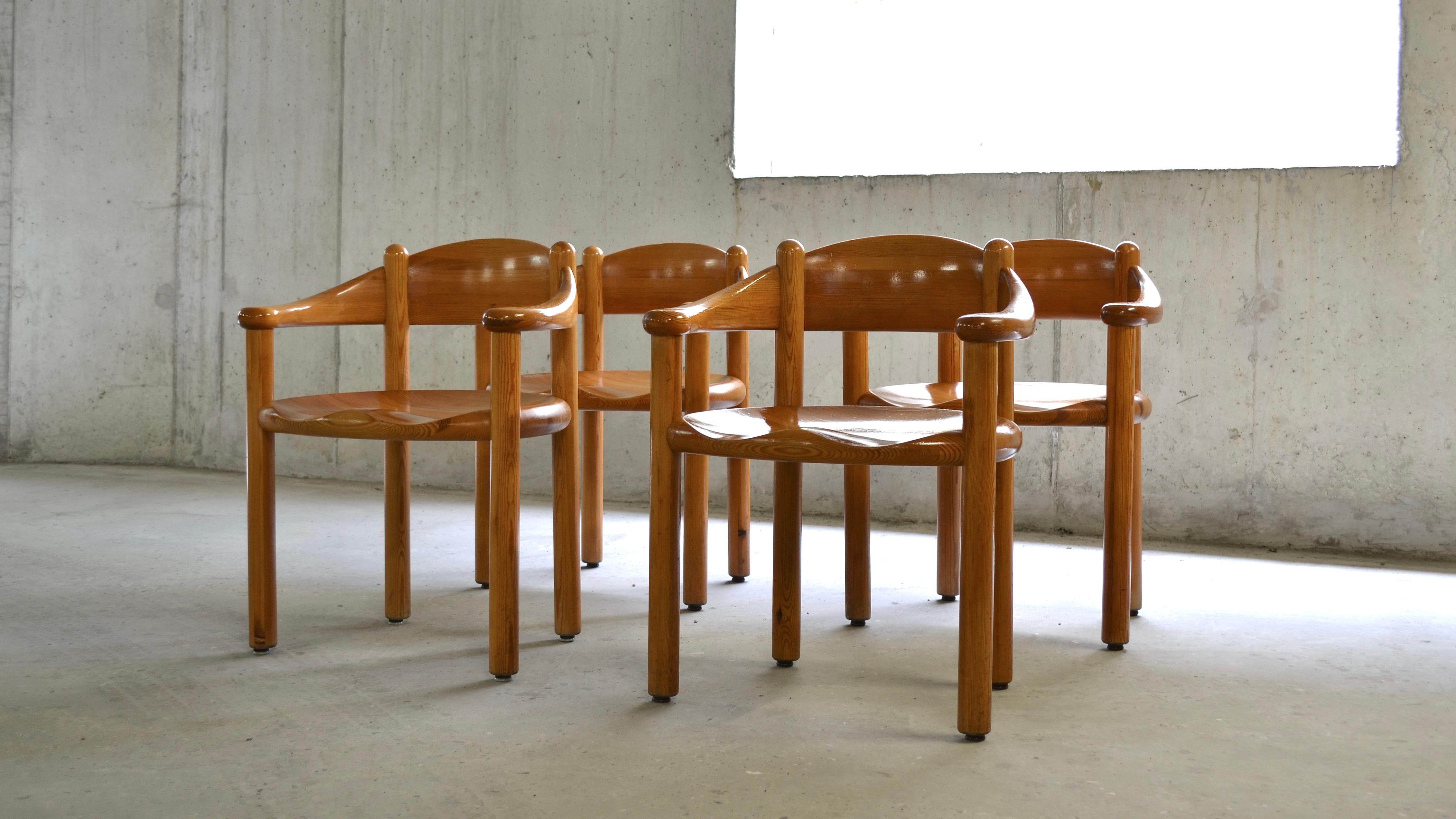 Late 20th Century Pine Chairs, Rainer Daumiller, Denmark, 1970's For Sale