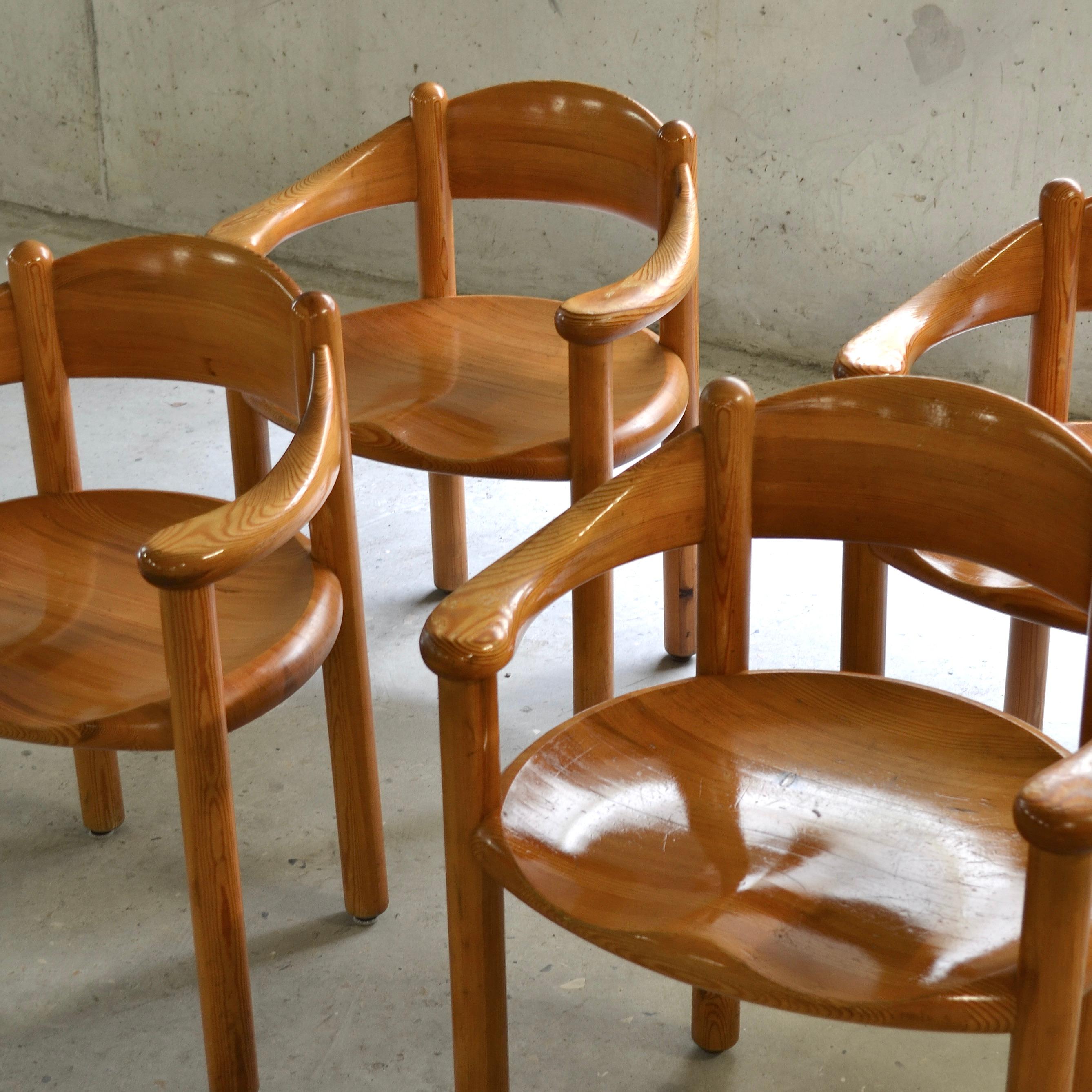 Pine Chairs, Rainer Daumiller, Denmark, 1970's For Sale 1