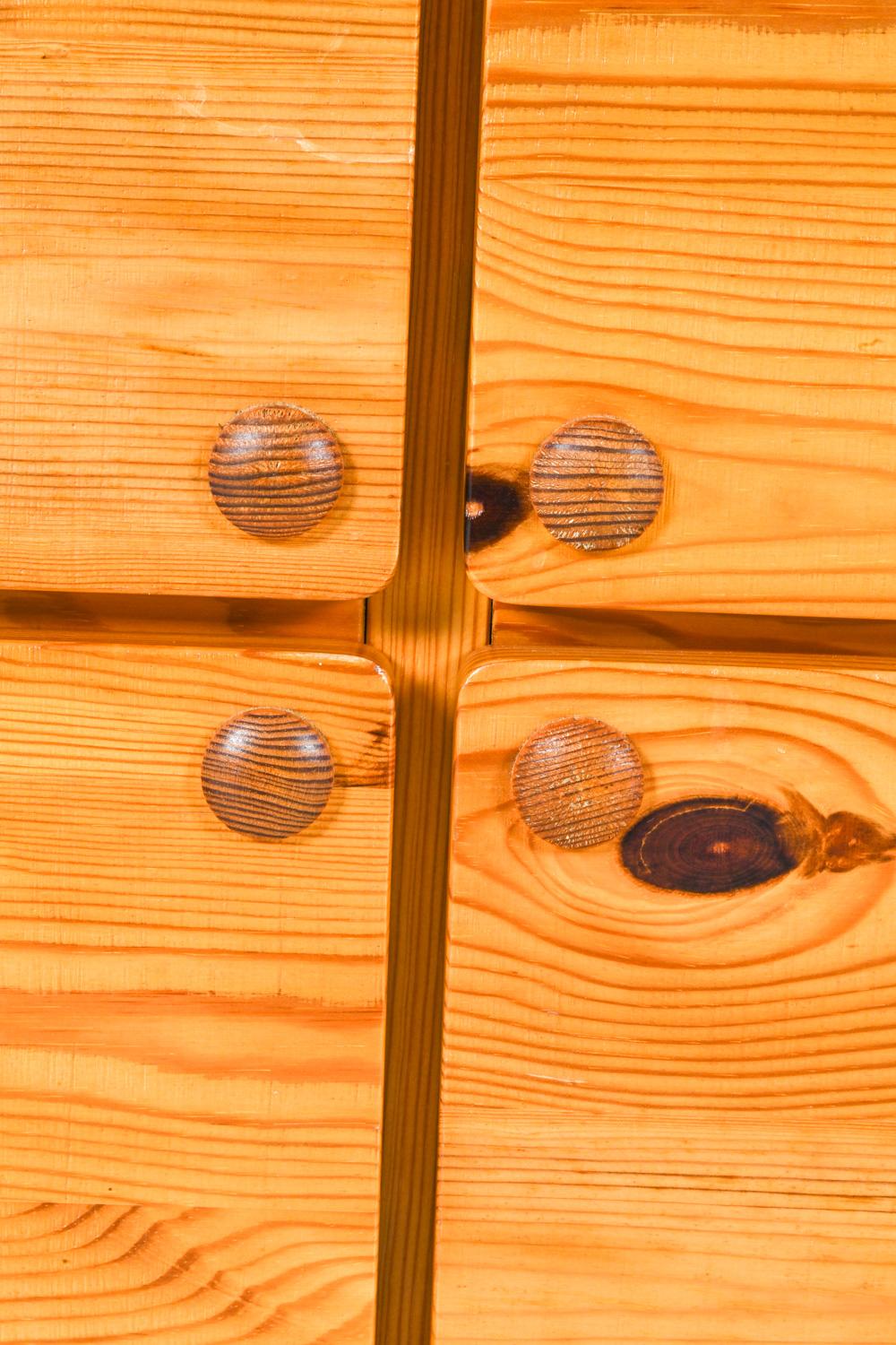 Pine Chest And Mirror By Christian Langeström, 