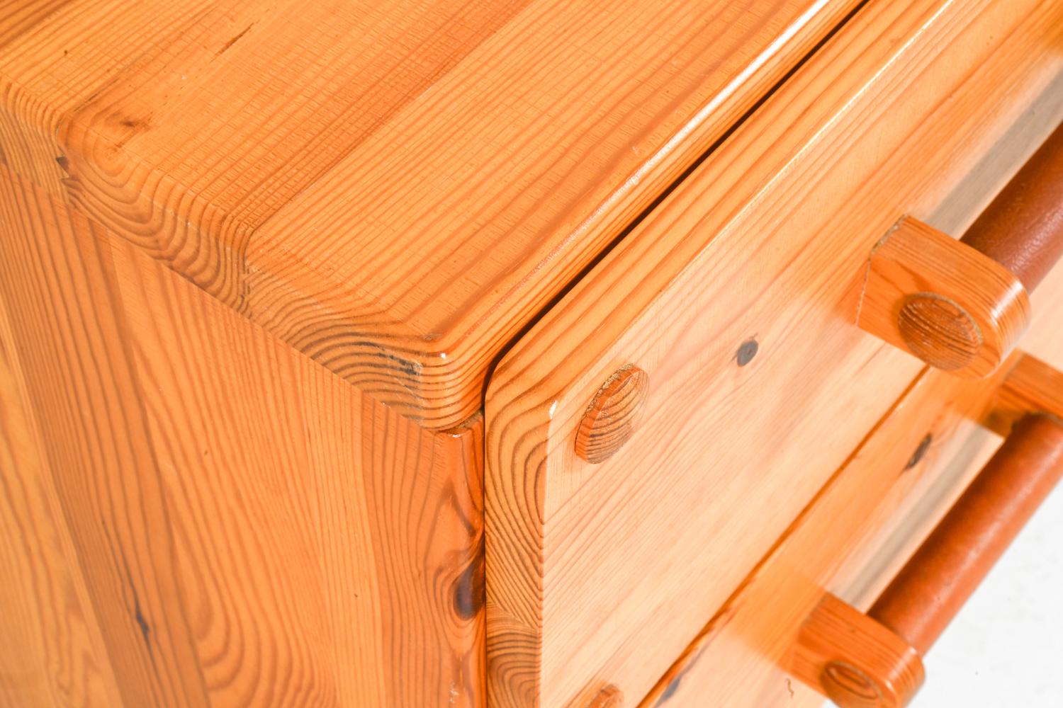 Pine Chest And Mirror By Christian Langeström, 