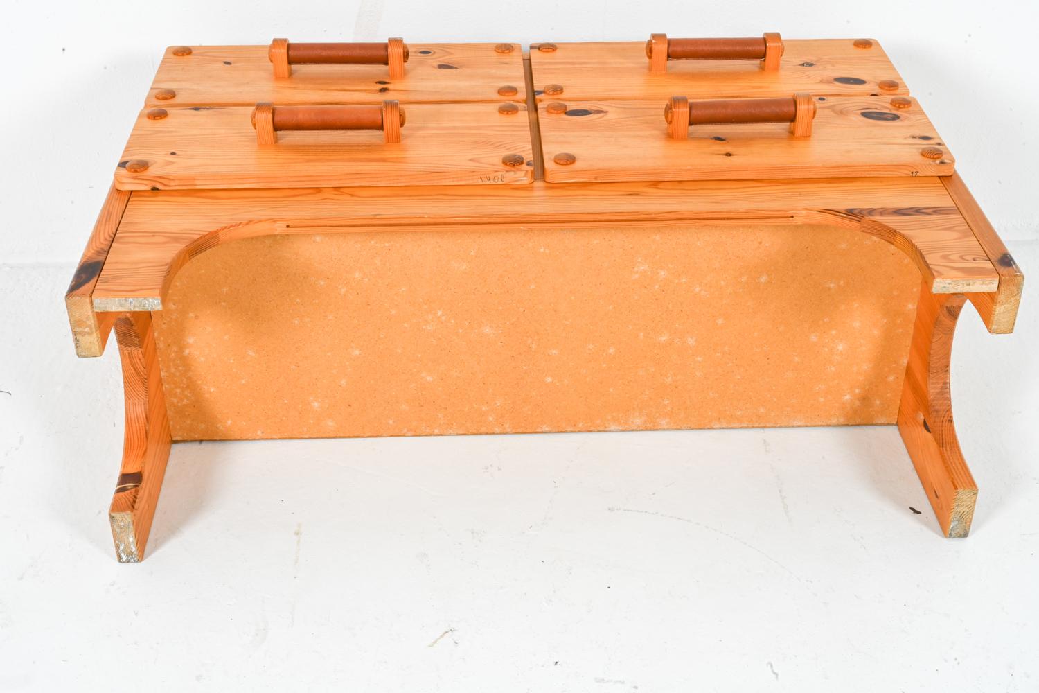 Pine Chest And Mirror By Christian Langeström, 