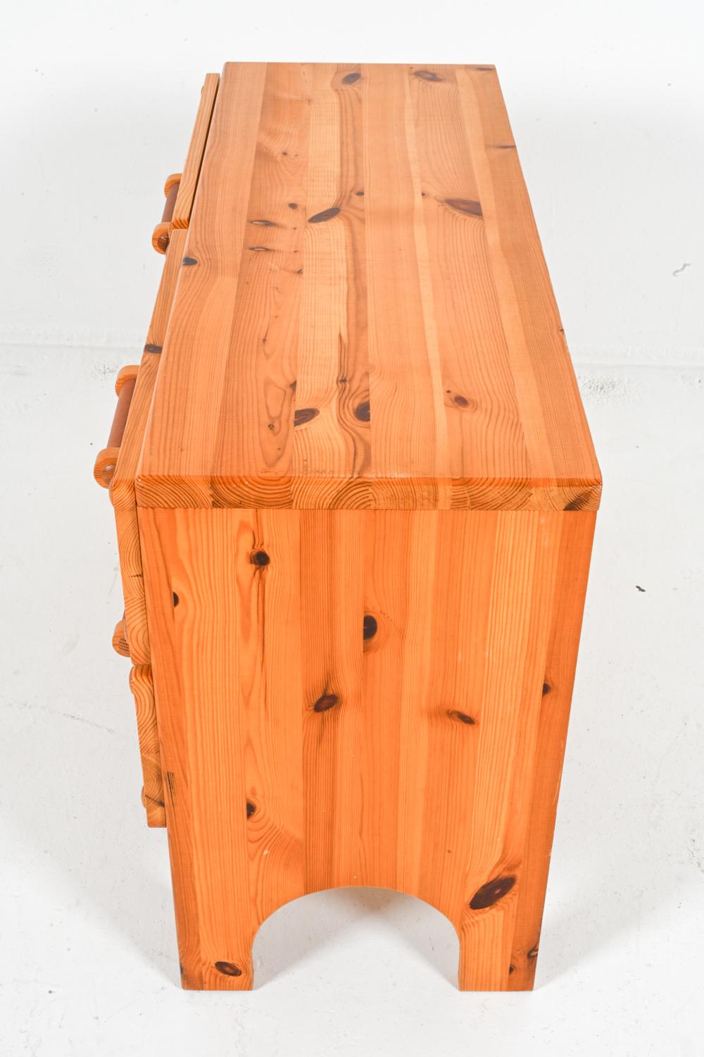 Pine Chest And Mirror By Christian Langeström, 