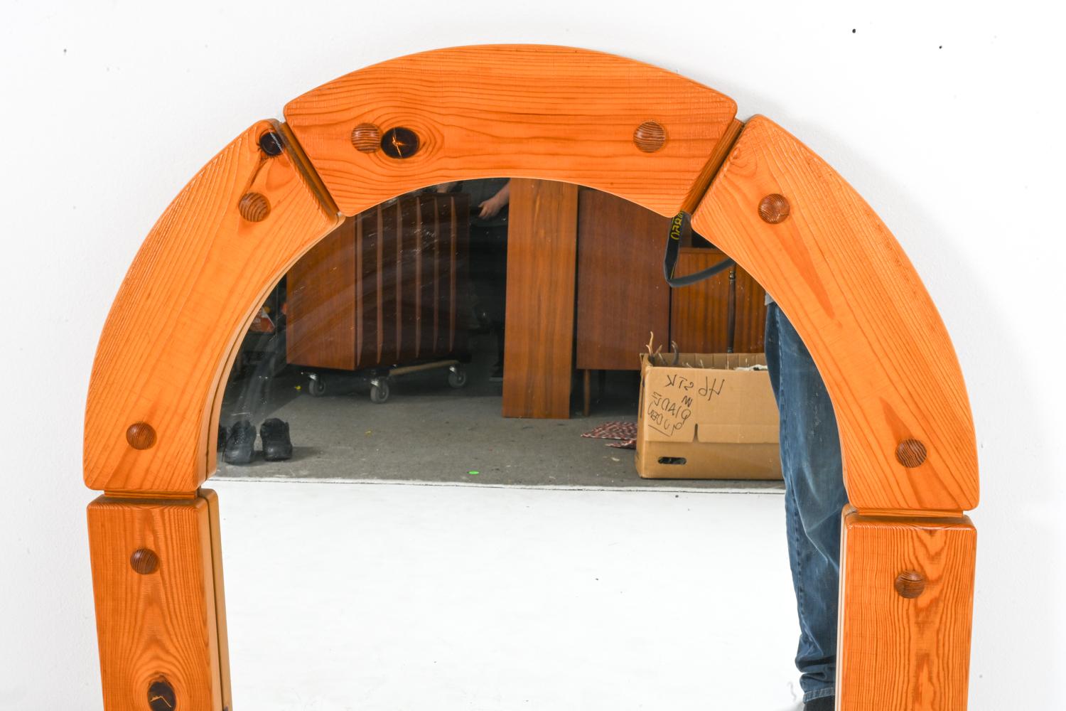 Swedish Pine Chest And Mirror By Christian Langeström, 