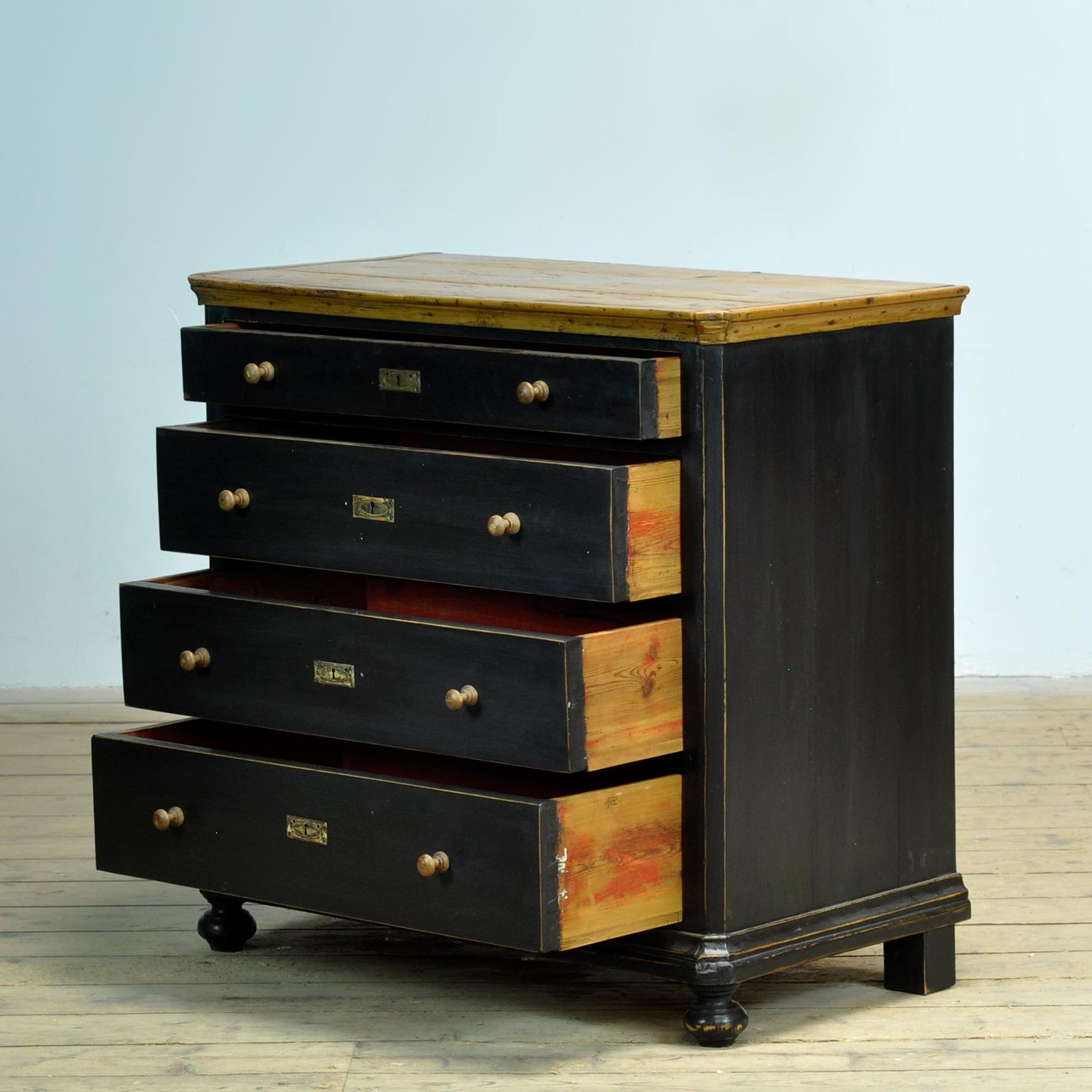 Hungarian Pine Chest of Drawers, 1910s For Sale