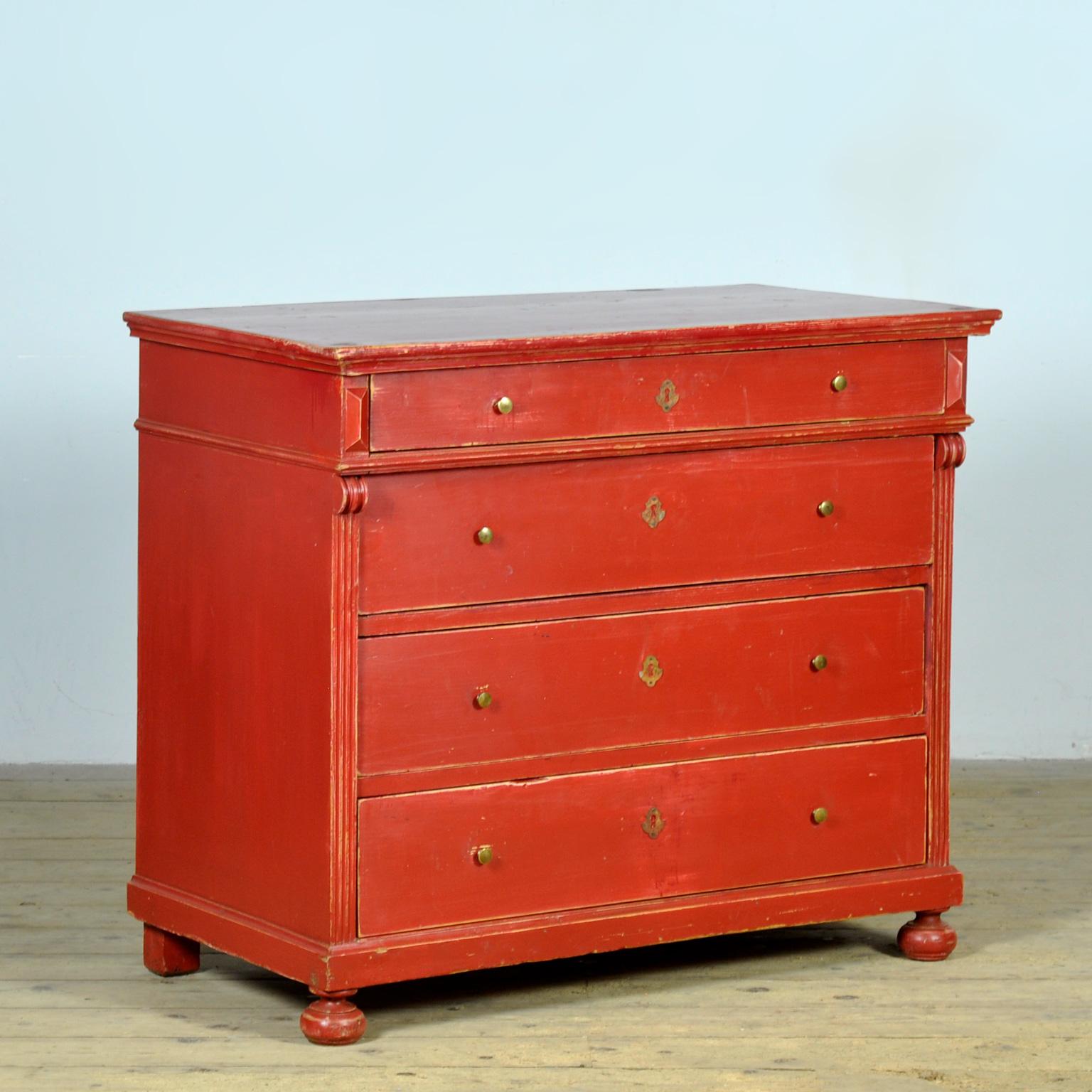 Rustico Pine chest of drawers, circa 1910 in vendita