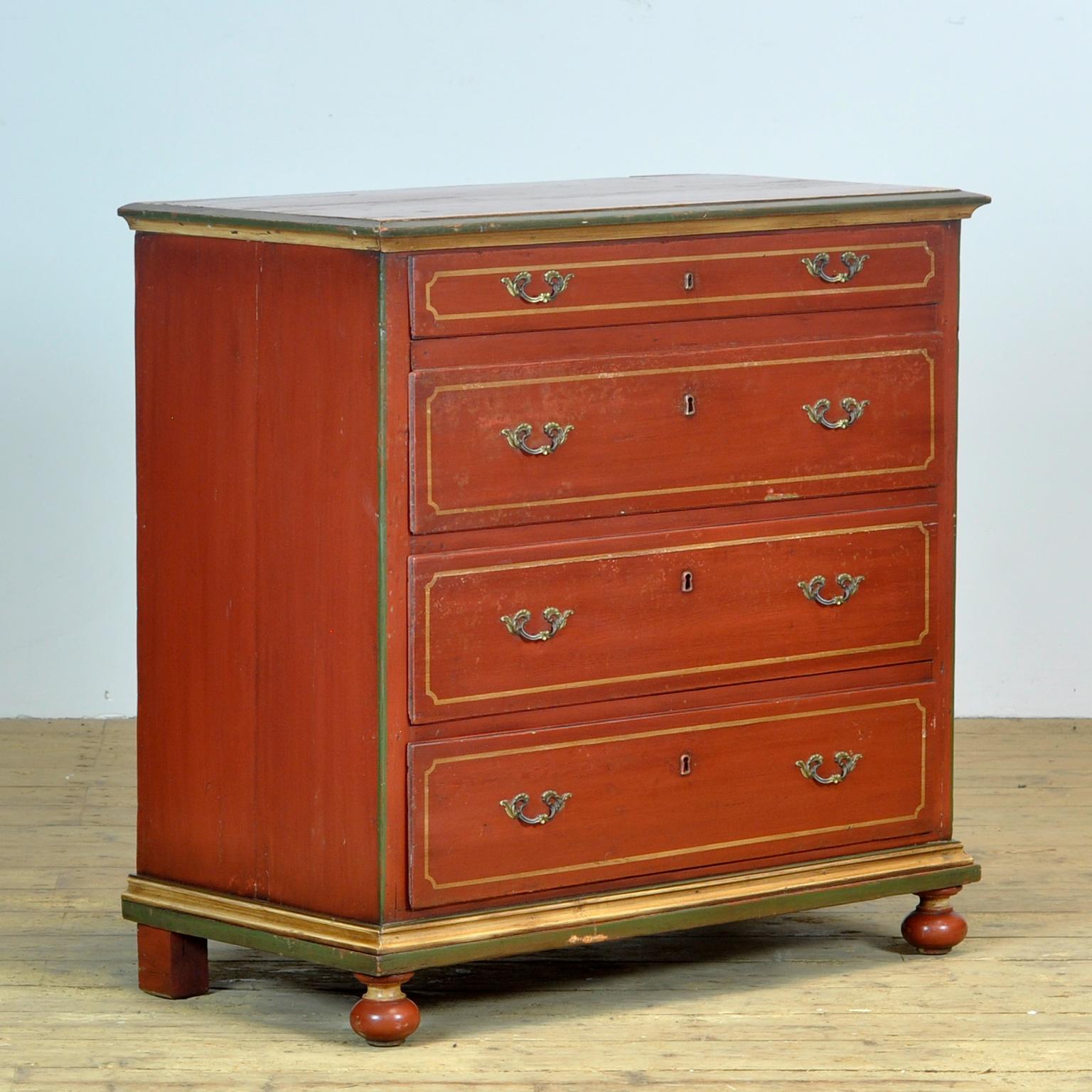 Rustic Pine Chest of Drawers, circa 1920