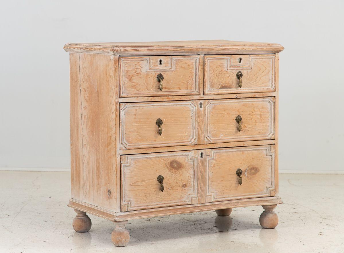 Pine Chest of Drawers with Applied Moldings, English 1860s 1