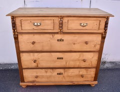 Pine Chest of Five Drawers
