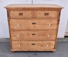 Pine Chest of Five Drawers
