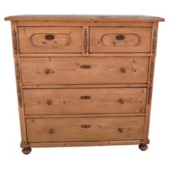 Pine Chest of Five Drawers