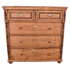 Antique Pine Chest of Five Drawers