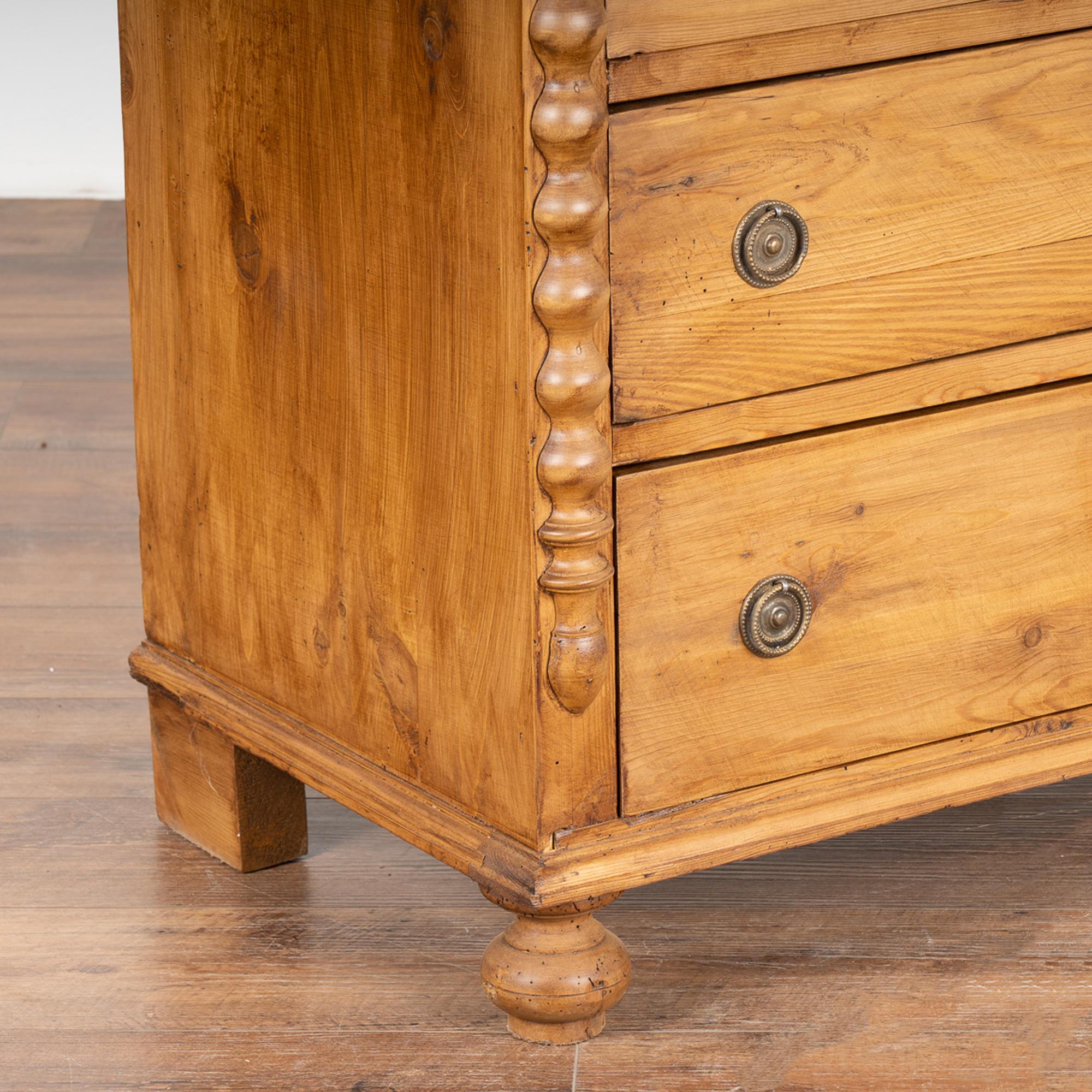 Pine Chest of Four Drawers, Denmark, circa 1880 In Good Condition In Round Top, TX