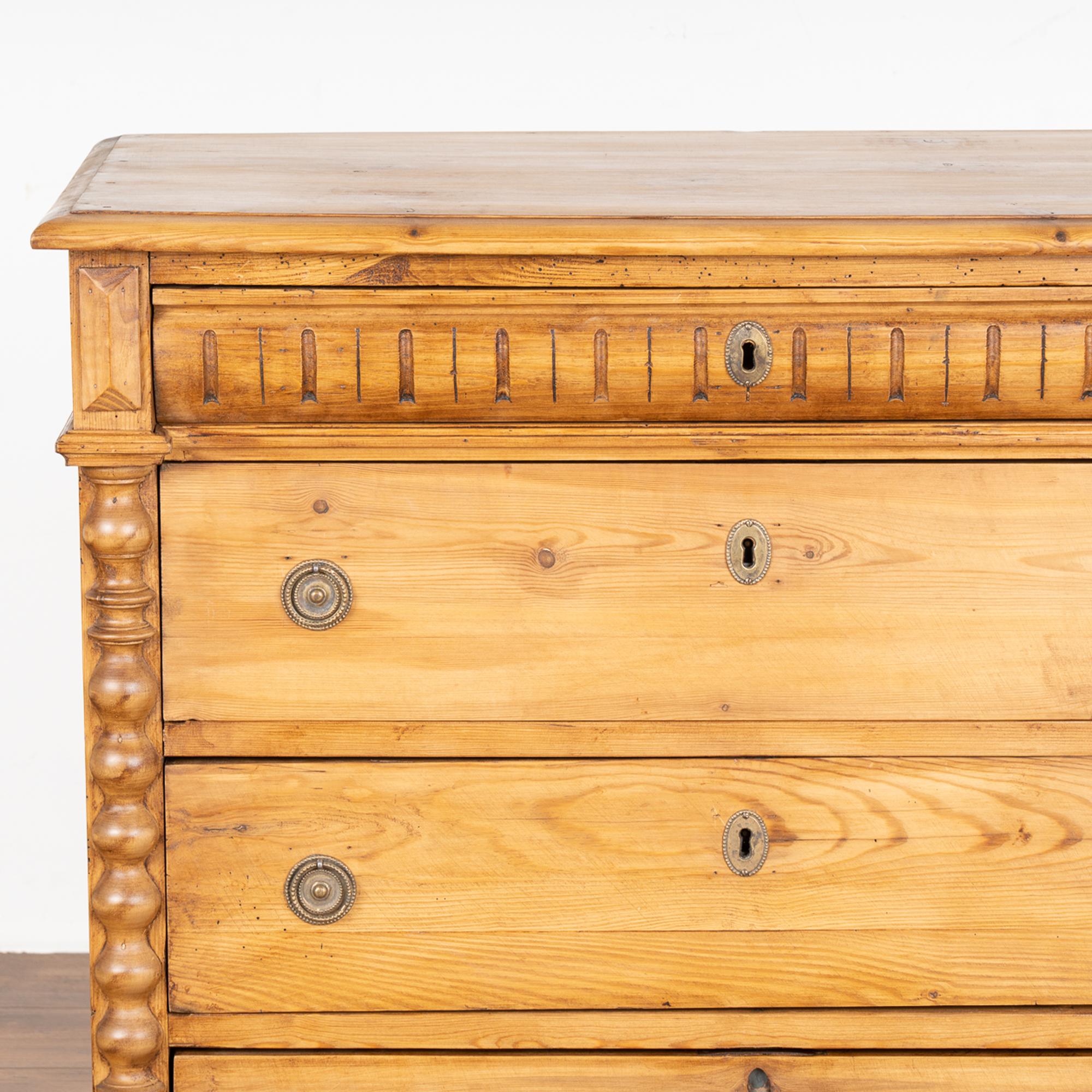 Pine Chest of Four Drawers, Denmark, circa 1880 3