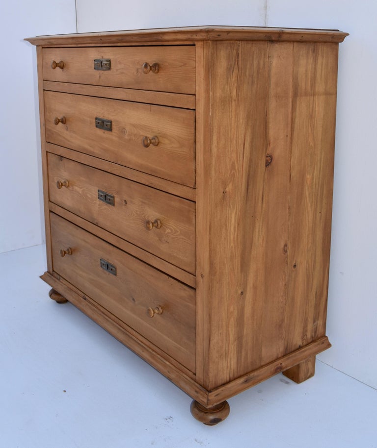 Pine Chest of Four Drawers at 1stDibs