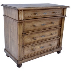 Antique Pine Chest of Four Drawers
